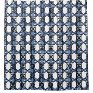 Elegant Mod Blue Abstract Scarab Pattern
