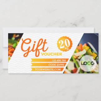 Élégant modèle chèque cadeau promotion restaurant