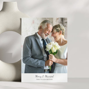 Élégant Modèle de Photo Marié Mariée Âgée Joyeuse 