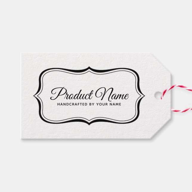 Élégant Modèle Étiquette de produits frontaliers (Devant (Horizontal))