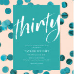 Elegant Modern 30th Birthday Party Invitation<br><div class="desc">Elegant Modern 30th Birthday Party Invitation</div>