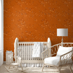 Elegant Modern Abstract Art Rusty Orange Peach Wallpaper