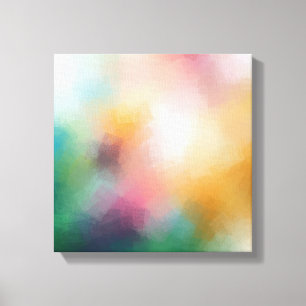 Elegant Modern Abstract Artwork Red Yellow Blue Canvas Print