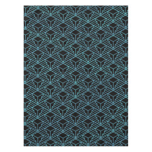 Elegant Modern Abstract Blue Art Deco Pattern   Tablecloth