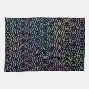 Elegant Modern Abstract Colourful Art Deco Pattern Kitchen Towel