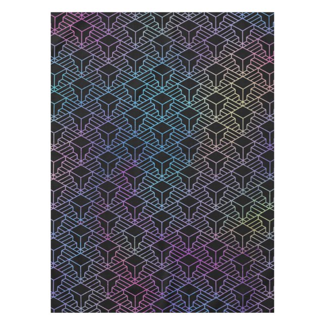 Elegant Modern Abstract Colourful Art Deco Pattern Tablecloth (Front)