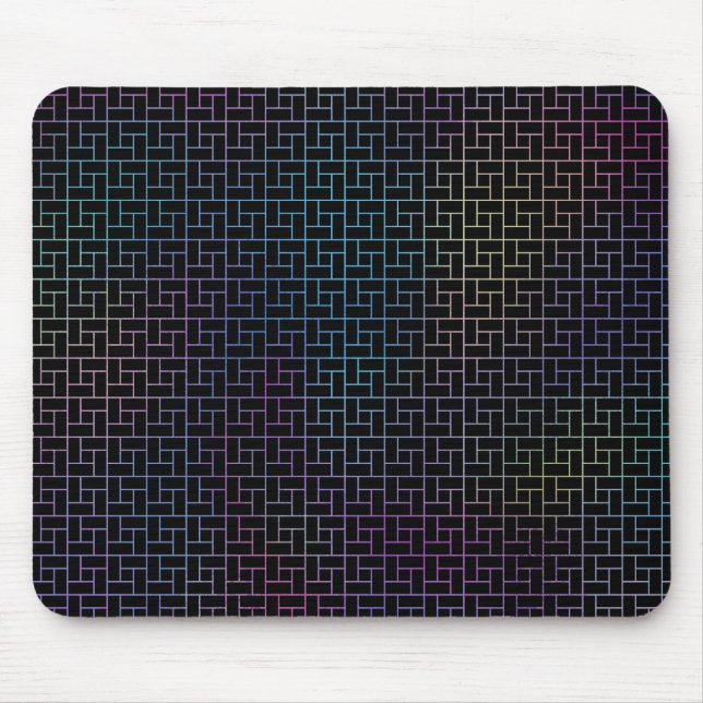 Elegant Modern Abstract Colourful Basket Pattern | Mouse Pad (Front)