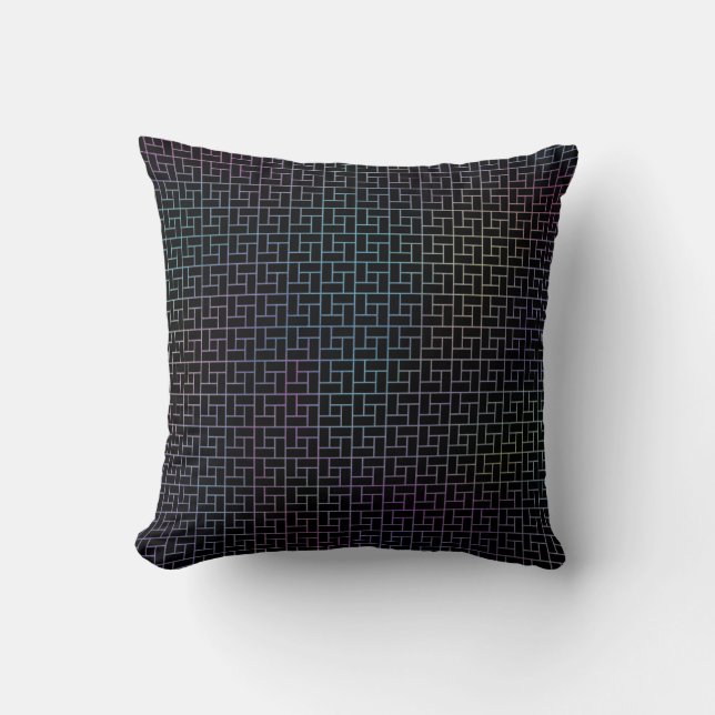 Elegant Modern Abstract Colourful Basket Pattern | Throw Pillow (Front)