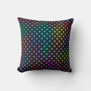 Elegant Modern Abstract Colourful Diamonds Pattern Throw Pillow