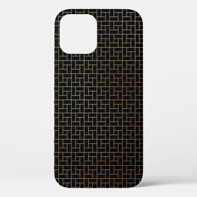 Elegant Modern Abstract Gold Basket Weave Pattern Case-Mate iPhone Case (Back)