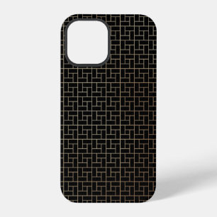 Elegant Modern Abstract Gold Basket Weave Pattern iPhone 12 Pro Case