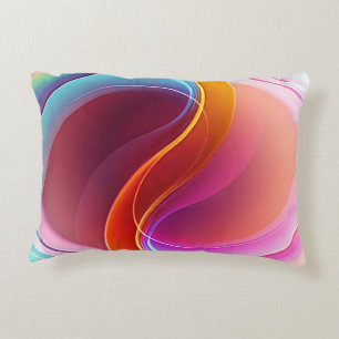 ELEGANT MODERN ABSTRACT PSYCHEDELIC ART ACCENT PILLOW