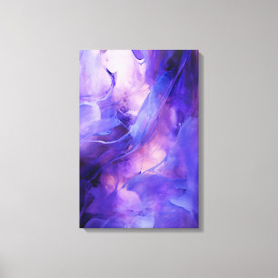 Elegant Modern Abstract Purple Contemporary Art Canvas Print