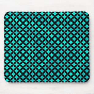 Elegant Modern Abstract Teal Diamonds Pattern   Mouse Pad