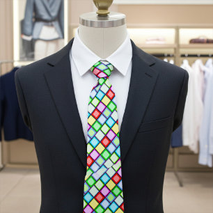 Elegant, Modern and Fun Colourful Pattern Necktie