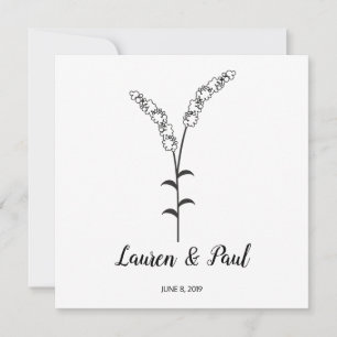 Elegant, Modern and Minimalist Twigs Desig Invitation