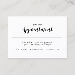 Elegant Modern Appointment Card 2020 Calendar
