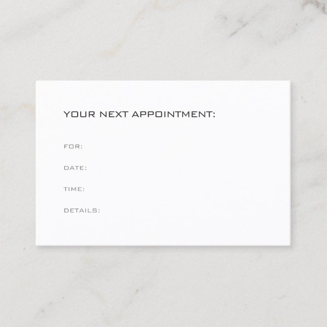 Elegant Modern Appointment Reminder Template (Front)
