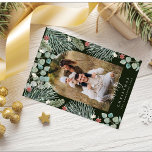 Elegant Modern Arch Botanical Christmas Photo Invi Holiday Card<br><div class="desc">Our beautiful botanical Christmas photo card is an excellent choice for anyone looking for an elegant photo card to wish a merry Christmas to their loved one. The stylish design features your custom photo within an arched frame covered with flowers and plants perfect for this Christmas season. The text above...</div>
