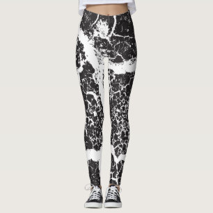 Elegant modern art black white leggings