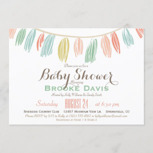 Elegant, Modern Baby Shower Invitation