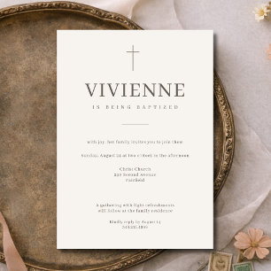 Elegant Modern Baptism Invitation