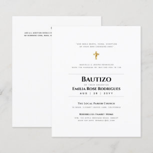 Elegant Modern BAUTIZO Bautismo Baptism -ADD VERSE
