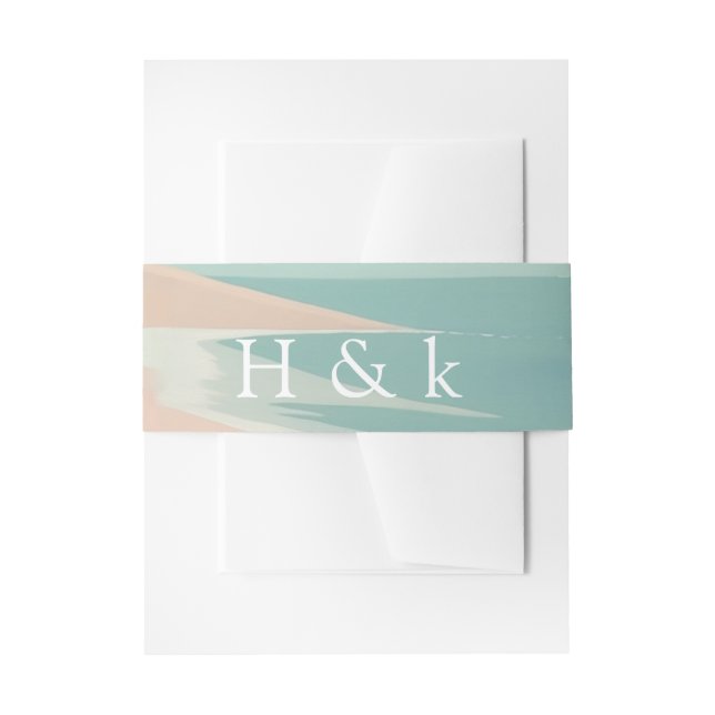 Elegant Modern beach  Invitation Belly Band (Front Example)