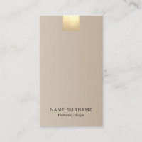 Elegant Modern Beige Gradient Gold Accent Vertical