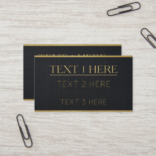 Elegant Modern Black and Gold Business Card