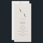 Elegant Modern Black and Ivory Wedding Program<br><div class="desc">Modern wedding programs with elegant minimalist design in black and ivory colour.</div>