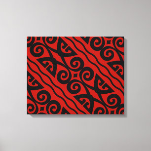 Elegant Modern Black And Red Canvas Wall Art