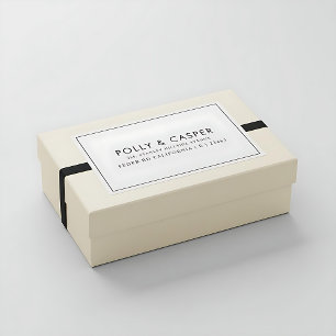  Elegant modern black and white return address lab