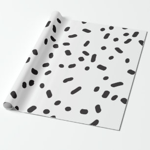 Elegant modern black and white wrapping paper