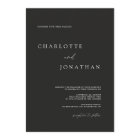 Elegant Modern Black Photo Classic Wedding