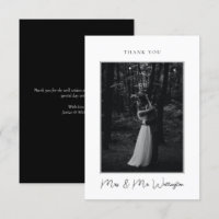Elegant Modern Black Signature Script Wedding