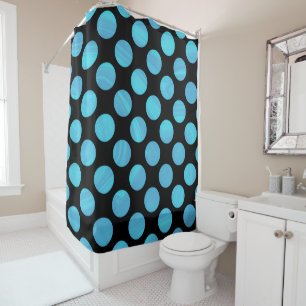 Elegant Modern Blue Polka Dots Marble Pattern  