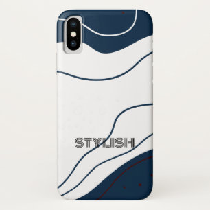 Elegant  & Modern Blue & White  Case-Mate iPhone Case