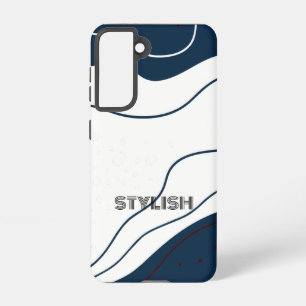 Elegant  & Modern Blue & White  Samsung Galaxy Case