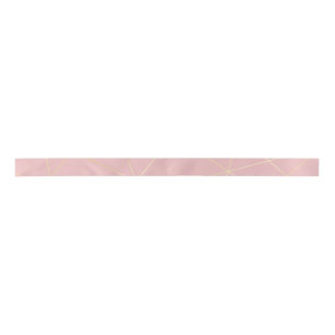Elegant modern blush pink gold geometric pattern satin ribbon
