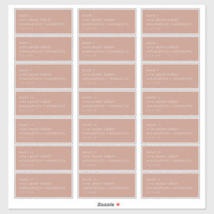 Elegant Modern Blush Pink Guest Address Labels