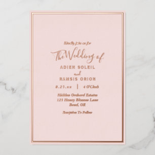 Elegant Modern Blush Rose Gold Wedding