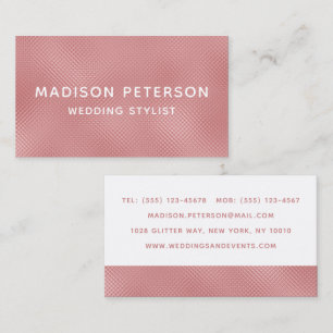 Elegant Modern Blush Shimmer Girly Chic Stylish Bu Business Card