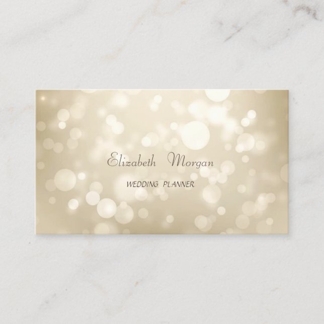 Elegant  Modern  Bokeh Business Card (Front)