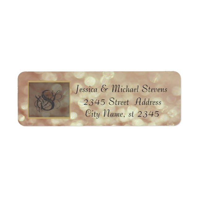 Elegant modern bokeh monogram wedding (Front)