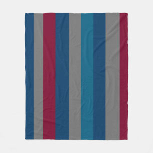 Elegant modern Bordeaux lines pattern Fleece Blanket