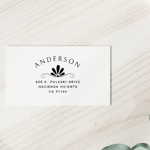 Elegant Modern Botanical Family Return Address Self-inking Stamp