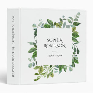 Elegant Modern Botanical Foliage Binder