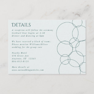 Elegant Modern Bubbles Geometric Grey & Dark Teal Enclosure Card
