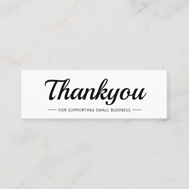 Elegant Modern Business Logo Thank You Insert Card (Front)